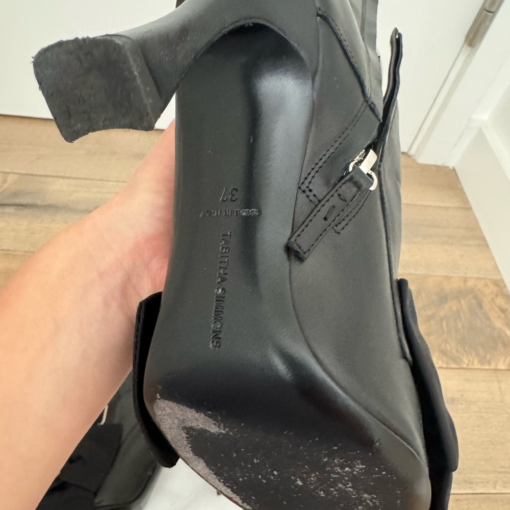 Tabitha Simmons farren bow-embellished leather ankle boots Size 37 - Picture 4 of 7